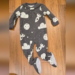 Carter's One Piece Zipper Footie Fleece Pajamas Or Playsuit